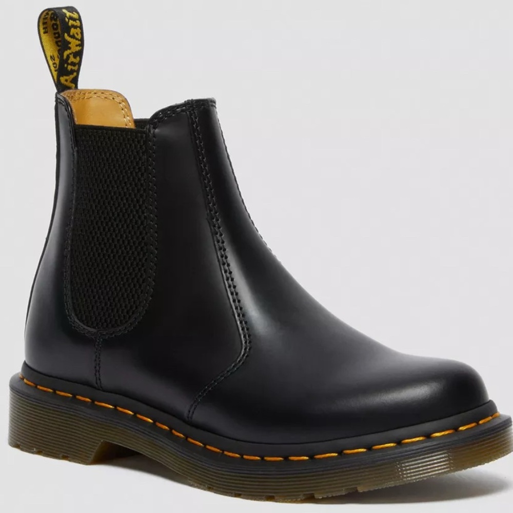 Dr. Martens Black Smooth Leather Boots
